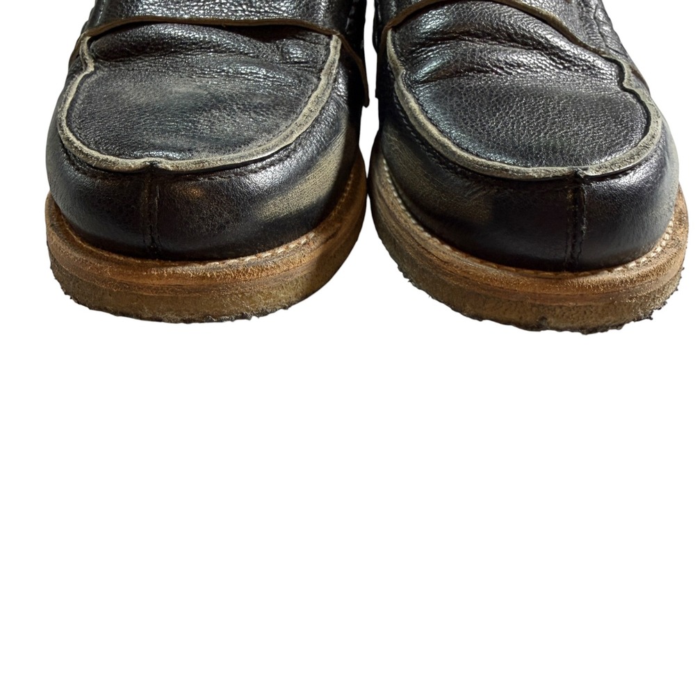 Golden Goose Jerry Leather Penny Loafer Size 41 Black Distressed Made in Italy - Picture 3 of 11